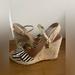 Kate Spade Shoes | Kate Spade Carmelita Black White Stripe Bow Espadrille Nautical Wedge Sandals | Color: Black/Cream | Size: 8.5
