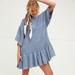 Free People Dresses | Free People Sistine Crochet Knit Mini Dress S | Color: Blue | Size: S