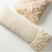 Anthropologie Accents | Anthropologie Varied Fringed Waffleknit Oblong Lumbar Pillow | Color: Blue/Cream | Size: 14" X 40"