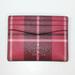 Kate Spade Bags | Kate Spade "Staci" Slim Card Holder Case Bright Rose Plaid | Color: Black/Red | Size: 4" X 3"