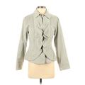 New York & Company Denim Jacket: Short Gray Print Jackets & Outerwear - Women's Size Small