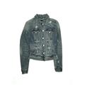American Eagle Outfitters Denim Jacket: Blue Acid Wash Print Jackets & Outerwear - Kids Girl's Size Medium