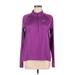 Nike Active T-Shirt: Purple Solid Activewear - Women's Size Medium