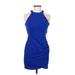 Sincerely Jules Casual Dress - Bodycon: Blue Solid Dresses - New - Women's Size Medium