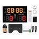 Scoreboard with Timer Clock, Multisport Indoor Scoreboard Indoor Tabletop Electronic Scoreboard Clear LED Multifunction Scoreboard Timer Lightweight With Loud Built In Speaker Nice Display With Bright