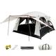 Family Outdoor Camping Tent Large Bell Tents with Awning Canopy, Big Family Tent for Outdoor, Picnic, Camping, Family (Black 305 * 420 * 200cm)