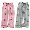 LApooh Womens 2 Pack Modal Capri Pyjamas Bottoms, Polka Dots Capri Pants Soft Pyjama Trousers Sleepwear With Pockets, Lightweight Homewear Pajama Pants For Women,Pink And Green,Xs