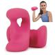 HXD-ERGO Neoprene Dumbbells, Women's Neoprene Dumbbells Set of 2 for Strength Training Yoga Pilates Gymnastics Boxing, 1.4 kg/1.8 kg/2.3 kg/2.7kg/3.2kg/3.6kg, Pink