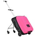 Kids Ride-On Suitcase, Children's Travel Luggage with Spinner Wheels, Carry On Trolley Luggage with Password Lock, Hand Luggage for Air Travel, for Children's Festival Gift,Pink