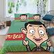 WADRI Mr.Bean Duvet Cover Boy And Girl 3D Funny Cartoon Printed Bedding Set Polyester Breathable Qulit Cover For Kids 200x200cm