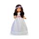 Nancy - Communion Collection, First Communion Dress Doll and Flower Crown, Brunette, with White Dress, for Gifting, 2023 Reedition, Famous (NAL0000)