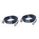 Housoutil 2pcs Bnc Public Line Coaxial Cable Connectors Rg58 Coaxial Cable Rg58 Cable Bnc Male Cable Coax Connector Catv Wire Bnc Camera Cable Video Power Cable Coax Cable Extension Cord Abs