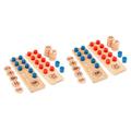 Vaguelly Wooden Toys 2 Sets Counter Toy Toddler Puzzle Puzzles for Kids Toddler Toy Kids Puzzles Toys Counting Bears Abacus Calculating Toy Kids Favor Child Wooden School Supplies Taste