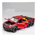 KANDUO For:Die-Cast Automobiles FOR:Mercedes-Benz X-class 6 * 6 Tire Alloy Pickup 1:28 Model Die-casting Metal Off-road Vehicle Collectible Decorations (Color : C)