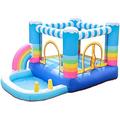 Bouncy Castle, Bouncy Castles Small Air Cushion Bed Children Trampoline Home Jumping Bed Indoor and Outdoor Inflatable Castle Bouncy Castles