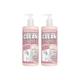 2 x Soap And Glory Clean On Me Pump Handle Creamy Clarifying Shower Gel Women's Body Wash Bundle 500ML - Soap And Glory Gift Sets For Women For Birthday, Valentines Day, Mothers Day, Christmas