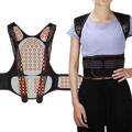 Self Heating Back Support Waist Support Magnetic Heating Corrector 108 Pcs Magnets Waist Back Support Vest Shoulder Neck Belt,L,Black