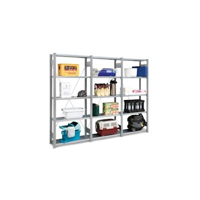 PROREGAL Haushaltsregal FALKE Stecksystem | Grundregal | HxBxT 200x87x40cm | 5 Ebenen | Fachlast 150kg | Verzinkt Image