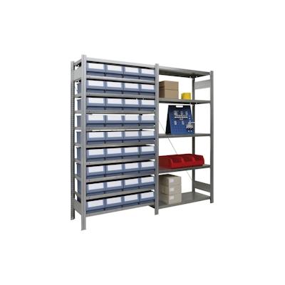 PROREGAL Ordnungsregal FALKE Stecksystem ohne Regalkästen | Grundregal | HxBxT 200x100x40cm | 5 Ebenen | Fachlast 150kg | Verzinkt Image