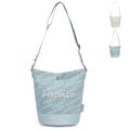 HEAD Denim Embroidery Shoulder Bag for Women, Jacquard Handbag Small Sling Crossbody Purse for Daily & Travel, Denim Blue