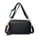 NICOLE & DORIS Crossbody Bag for Women Simple Shoulder Bag PU Leather Satchel Bag with Tassel Phone Bags Over Shoulder Bag Purse Handbags with 2 Straps Black