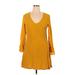 Old Navy Casual Dress - DropWaist: Yellow Solid Dresses - Women's Size 16 Petite