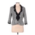 White House Black Market Jacket: Gray Houndstooth Jackets & Outerwear - Women's Size 6