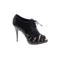 Giuseppe Zanotti Heels: Black Print Shoes - Women's Size 6 1/2 - Peep Toe