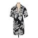 H&M Cocktail Dress - Shift Collared Short sleeves: Black Dresses - Women's Size Small