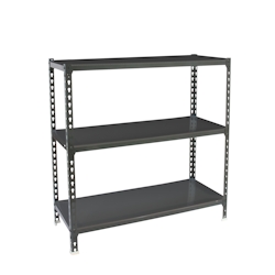PROREGAL Schwerlastregal BABY METAL SHARK | HxBxT 90x100x50cm | Fachlast 180kg | Anthrazit | Regal Standregal Werkstattregal Lagerregal Image