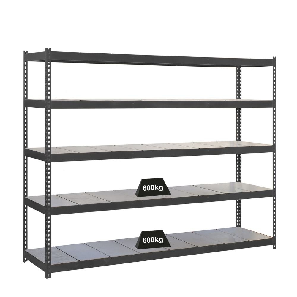 PROREGAL Schwerlastregal METAL BEAST FIVE | HxBxT 200x150x45cm | Fachlast 600kg | Anthrazit | Regal Standregal Werkstattregal Lagerregal Kellerregal Image