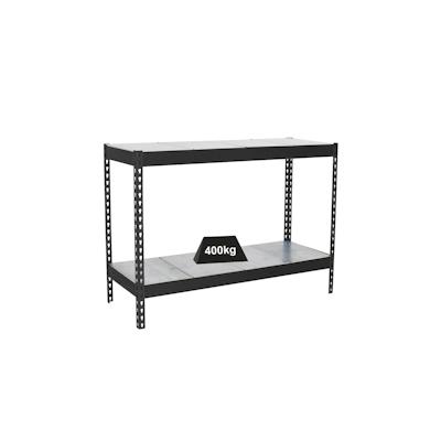 Proregal Schwerlastregal MINI METAL YETI TWO | HxBxT 90x150x60cm | Fachlast 400kg | Anthrazit Image