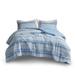 Gracie Mills Dorian Contemporary Striped Clipped Jacquard Comforter Set