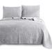 KASENTEX 3-Piece Stone Washed Quilt Set Soft Cotton Reversible Bedspread Coverlet Set