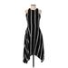 Banana Republic Casual Dress - Midi High Neck Sleeveless: Black Print Dresses - Women's Size 0