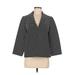 Lafayette 148 New York Blazer Jacket: Short Black Print Jackets & Outerwear - Women's Size Medium