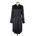 Rails Casual Dress - Shirtdress Collared 3/4 sleeves: Black Dresses - Women's Size Large