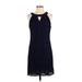 Maurices Casual Dress - Party Keyhole Sleeveless: Blue Print Dresses - New - Women's Size Small