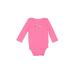 Carter's Long Sleeve Onesie: Pink Solid Bottoms - Size 9 Month