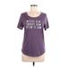 Grayson Threads Short Sleeve T-Shirt: Purple Print Tops - Women's Size Medium