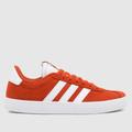 adidas vl court 3.0 trainers in white & red