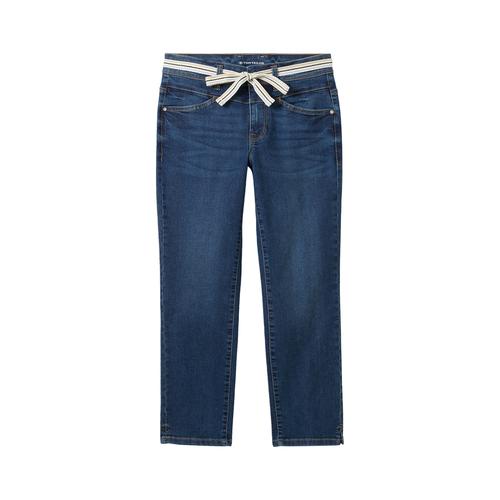 TOM TAILOR Damen Alexa Cropped Jeans, blau, Uni, Gr. 29/26