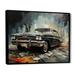 Design Art Abstract Car Vintage Vitality II - Car Vintage Wall Decor Plastic in Black/Blue/Gray | 34 H x 44 W x 1.5 D in | Wayfair