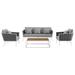Modway Stance 4 Piece Sofa Seating Group w/ Cushions Metal in Gray | Outdoor Furniture | Wayfair 665924528551
