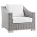 Modway Conway Patio Chair w/ Cushions Metal in Gray | Wayfair 665924531278