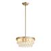 Rosdorf Park Kloie 3 - Light Crystal Tiered Chandelier Metal/Crystal in Yellow | 6 H x 13 W x 13 D in | Wayfair 474BBAC452614D6A9356D0455E07E276