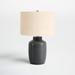 Birch Lane™ Kael Table Lamp Ceramic/Linen in White/Black | 26 H x 17 W x 17 D in | Wayfair B4C674169444413D8B712D8C1A762667