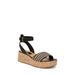 Terry Ankle Strap Platform Wedge Sandal