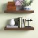 Gracie Oaks Sporgh 2 Piece Pine Solid Wood Floating Shelf Wood in White | 2" H x 5.5" W x 36" D | Wayfair 013F8777F83E4012AA6BEC17C1741C1C