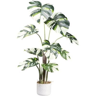 Künstliche Zimmerpflanze CREATIV GREEN "Monstera Variegata", grün, H:100cm, Kunstpflanzen, mit außergewöhnlichem Blattwerk